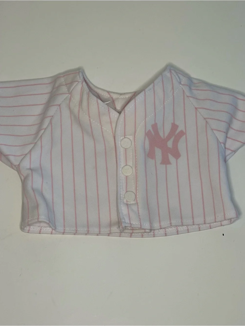 Build A Bear Workshop Pink New York Yankees Lot 3 Jersey, Shorts, & Hat Genuine
